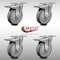 Service Caster 5 Inch SS Gray Polyurethane Top Plate Caster Set Total Lock Brake SCC SCC-SSTTL20S514-PPUB-4 - alternate 5